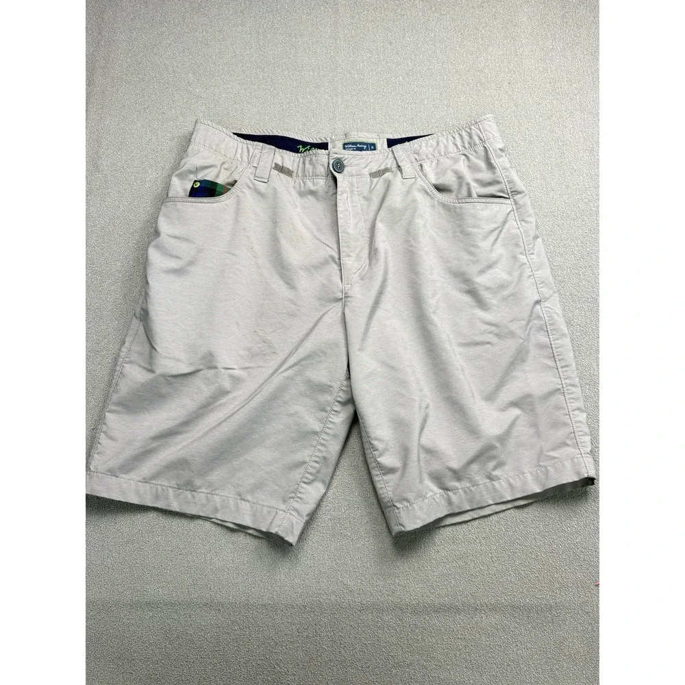 William Murray Golf Shorts Mens 34 Gray Straight Fit Performance Stretch
